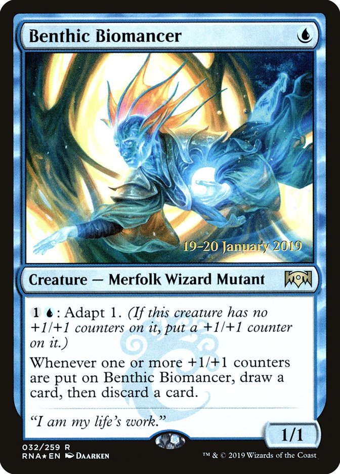 Benthic Biomancer [Ravnica Allegiance Prerelease Promos] | Dumpster Cat Games