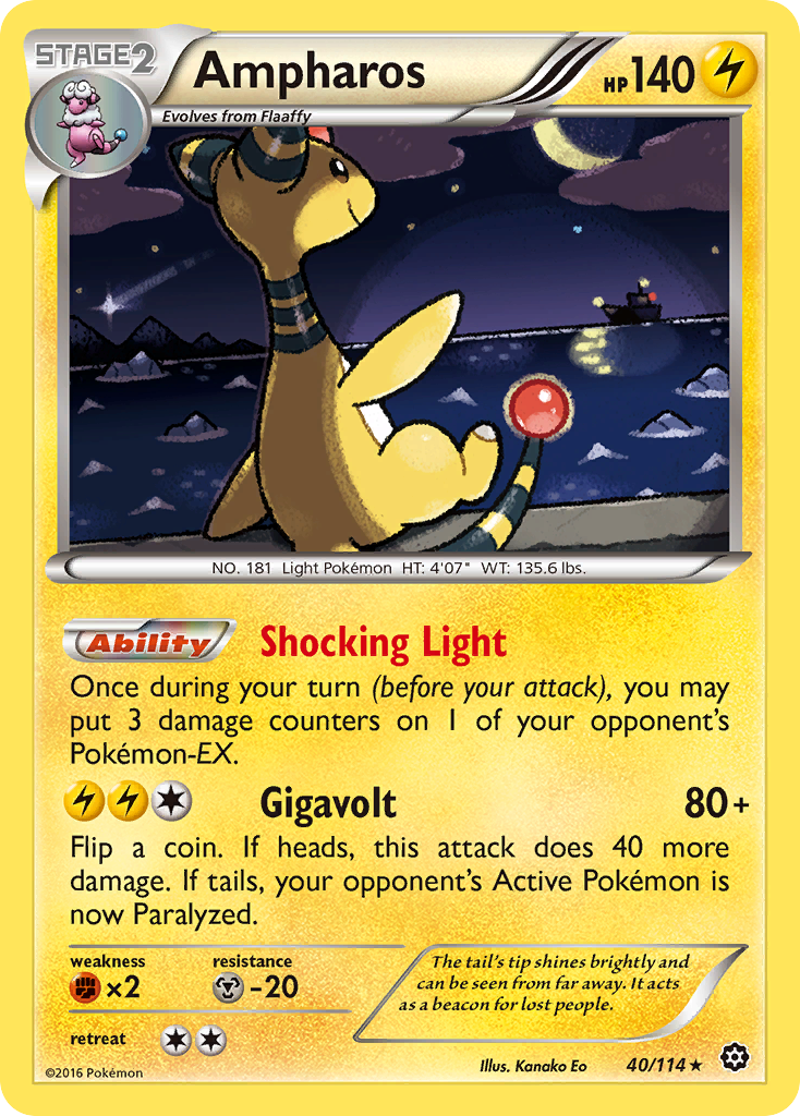 Ampharos (40/114) [XY: Steam Siege] | Dumpster Cat Games