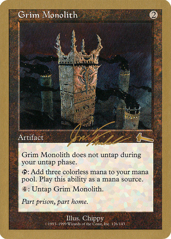 Grim Monolith (Jon Finkel) [World Championship Decks 2000] | Dumpster Cat Games