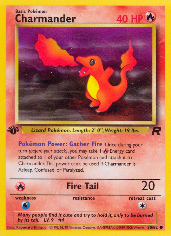 Charmander (50/82) [Team Rocket 1st Edition] | Dumpster Cat Games