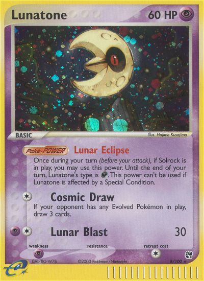 Lunatone (8/100) [EX: Sandstorm] | Dumpster Cat Games