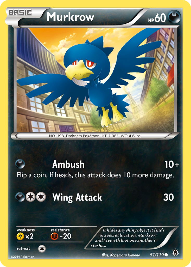 Murkrow (51/119) [XY: Phantom Forces] | Dumpster Cat Games