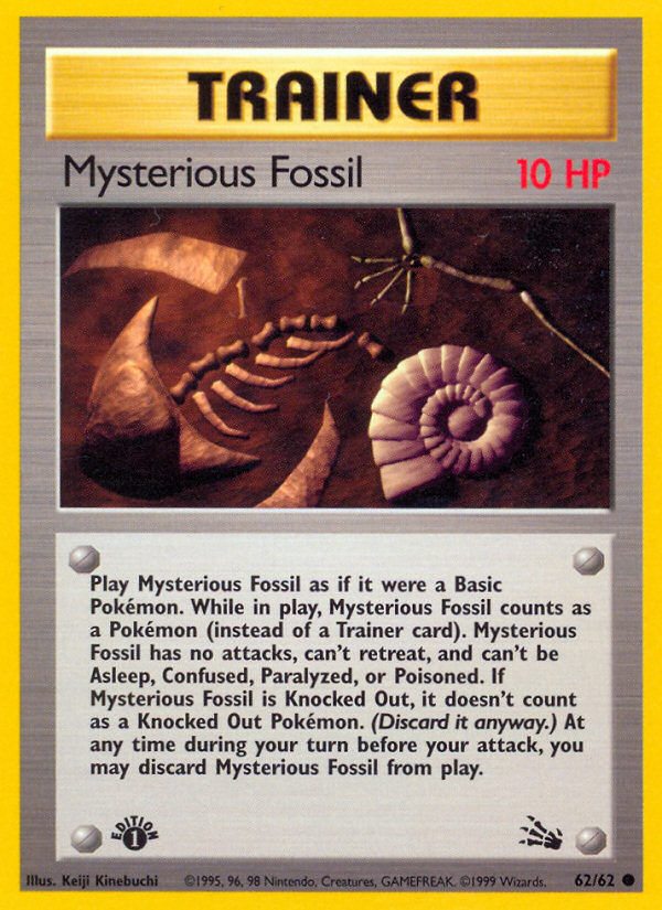 Mysterious Fossil (62/62) [Fossil 1st Edition] | Dumpster Cat Games