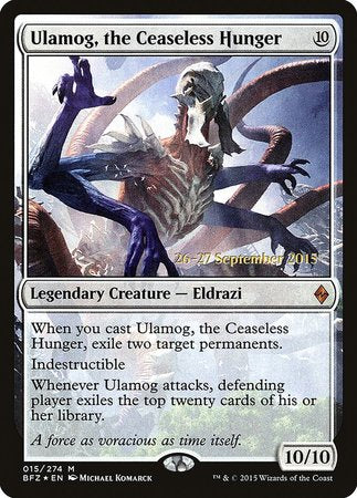 Ulamog, the Ceaseless Hunger [Battle for Zendikar Promos] | Dumpster Cat Games