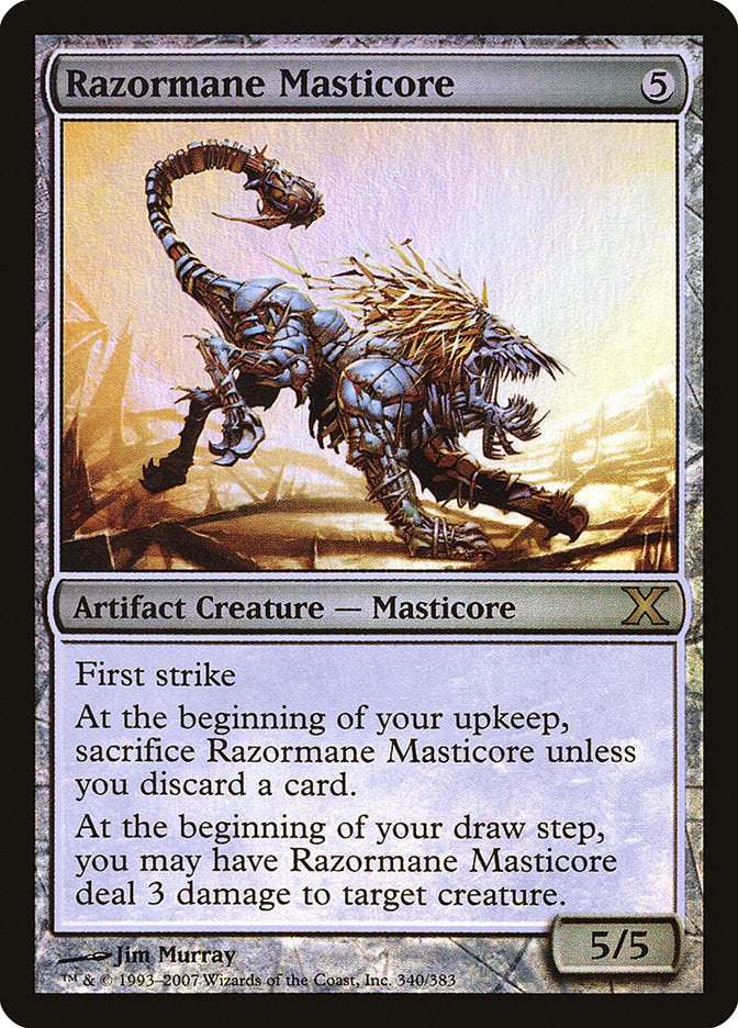 Razormane Masticore (Premium Foil) [Tenth Edition] | Dumpster Cat Games