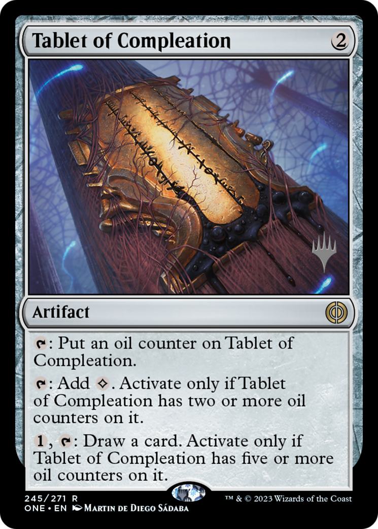 Tablet of Compleation (Promo Pack) [Phyrexia: All Will Be One Promos] | Dumpster Cat Games