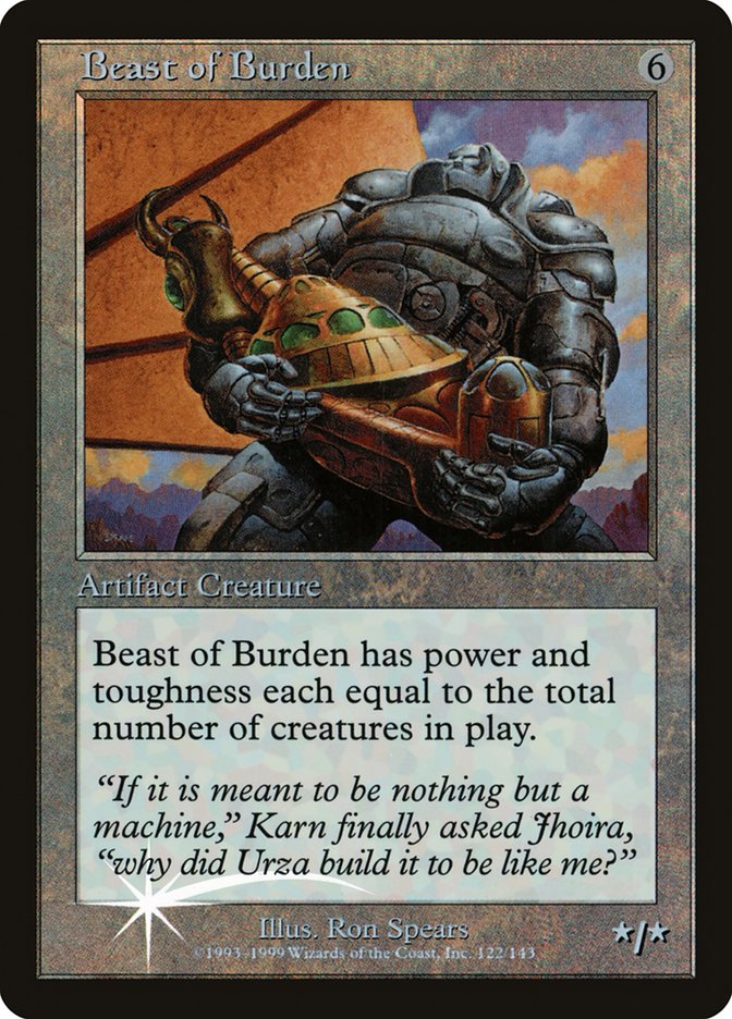 Beast of Burden (Misprinted) [Urza's Legacy Promos] | Dumpster Cat Games