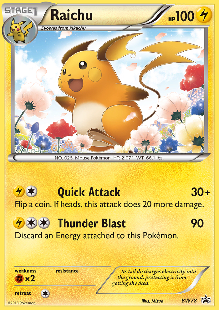 Raichu (BW78) [Black & White: Black Star Promos] | Dumpster Cat Games