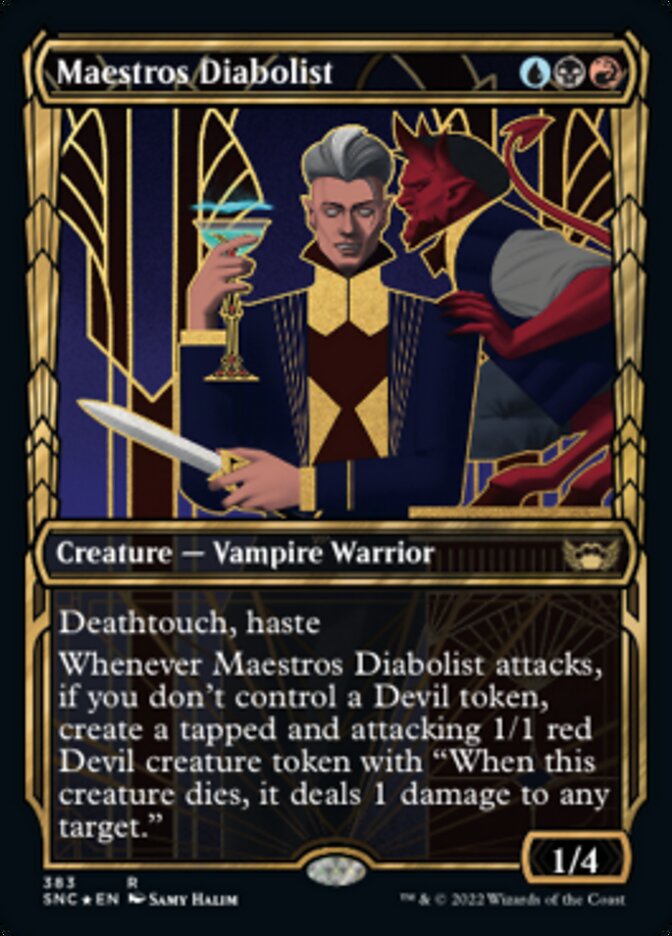 Maestros Diabolist (Showcase Golden Age Gilded Foil) [Streets of New Capenna] | Dumpster Cat Games