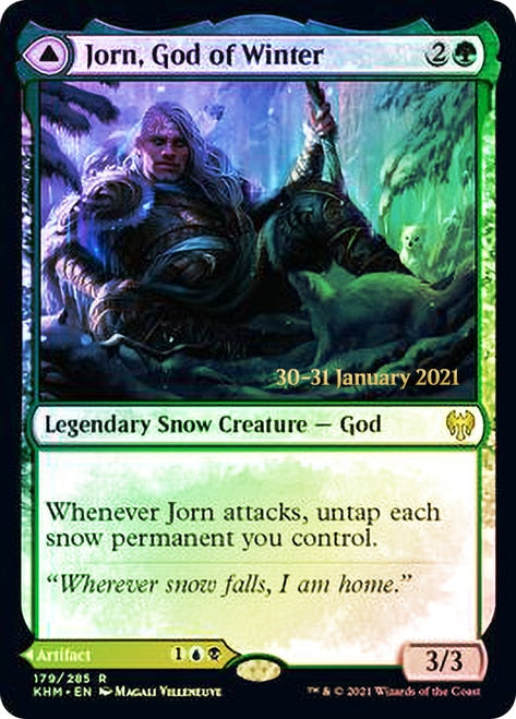 Jorn, God of Winter // Kaldring, the Rimestaff   [Kaldheim Prerelease Promos] | Dumpster Cat Games