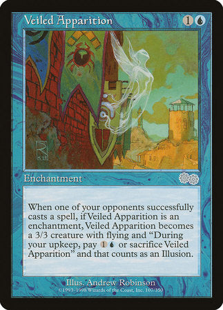 Veiled Apparition [Urza's Saga] | Dumpster Cat Games