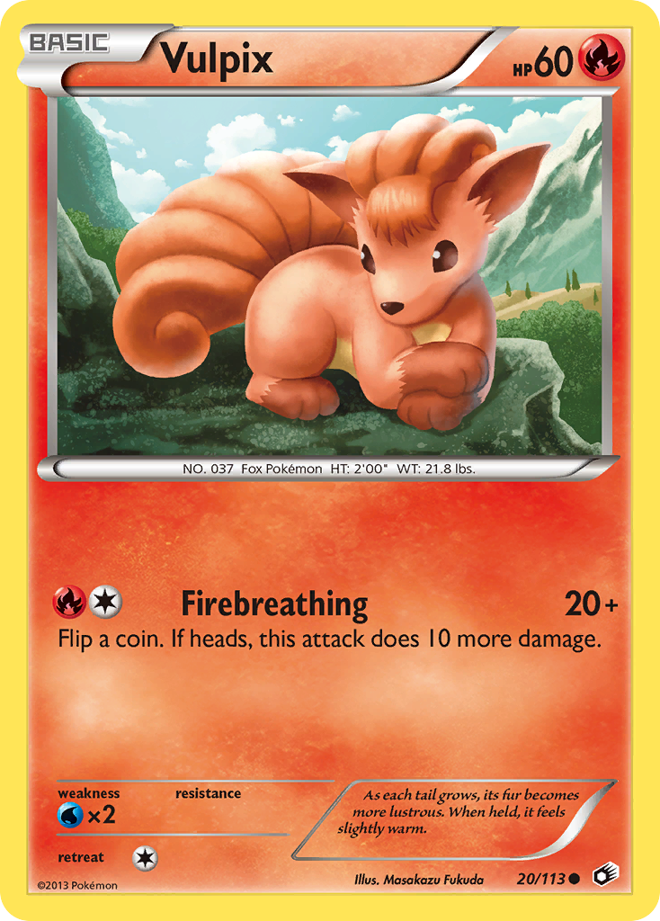 Vulpix (20/113) [Black & White: Legendary Treasures] | Dumpster Cat Games