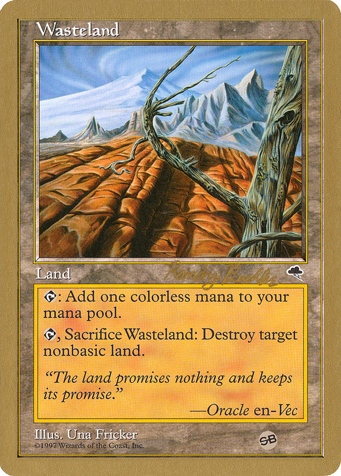 Wasteland (Randy Buehler) (SB) [World Championship Decks 1998] | Dumpster Cat Games