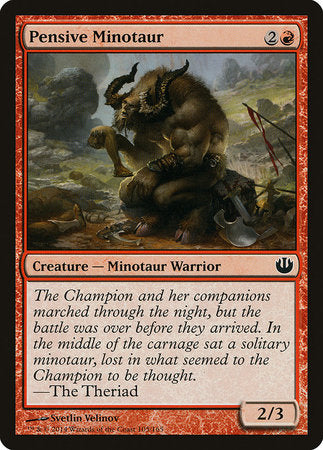 Pensive Minotaur [Journey into Nyx] | Dumpster Cat Games