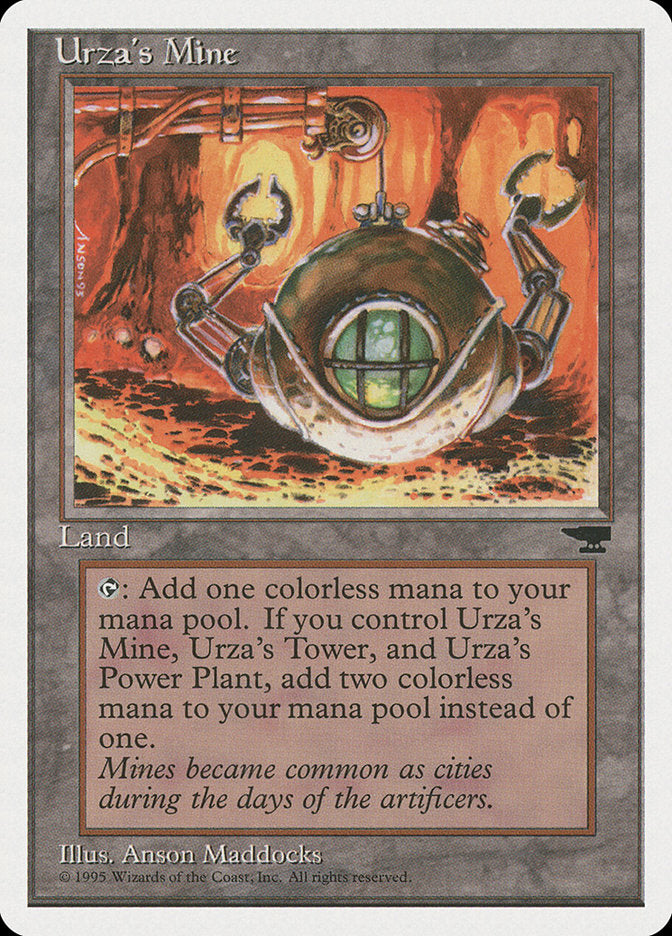 Urza's Mine (Orange Background) [Chronicles] | Dumpster Cat Games