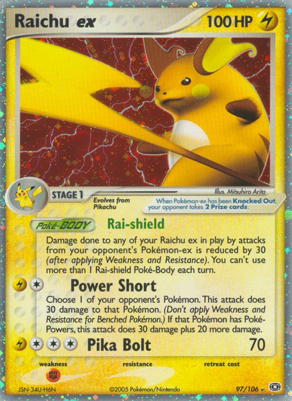 Raichu ex (97/106) [EX: Emerald] | Dumpster Cat Games