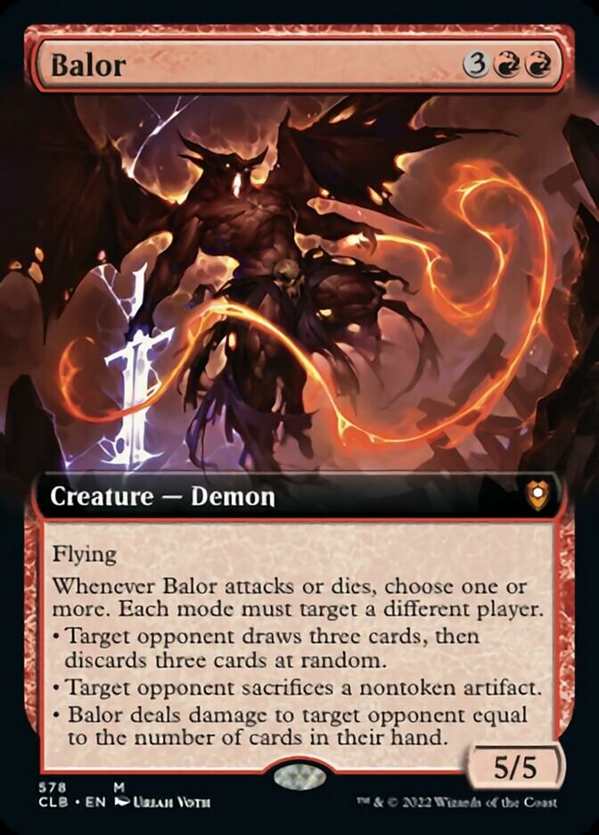 Balor (Extended Art) [Commander Legends: Battle for Baldur's Gate] | Dumpster Cat Games