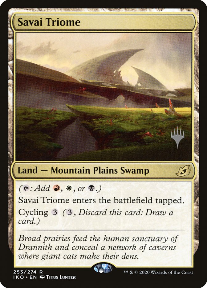 Savai Triome (Promo Pack) [Ikoria: Lair of Behemoths Promos] | Dumpster Cat Games