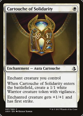 Cartouche of Solidarity [Amonkhet] | Dumpster Cat Games