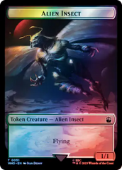 Soldier // Alien Insect Double-Sided Token (Surge Foil) [Doctor Who Tokens] | Dumpster Cat Games