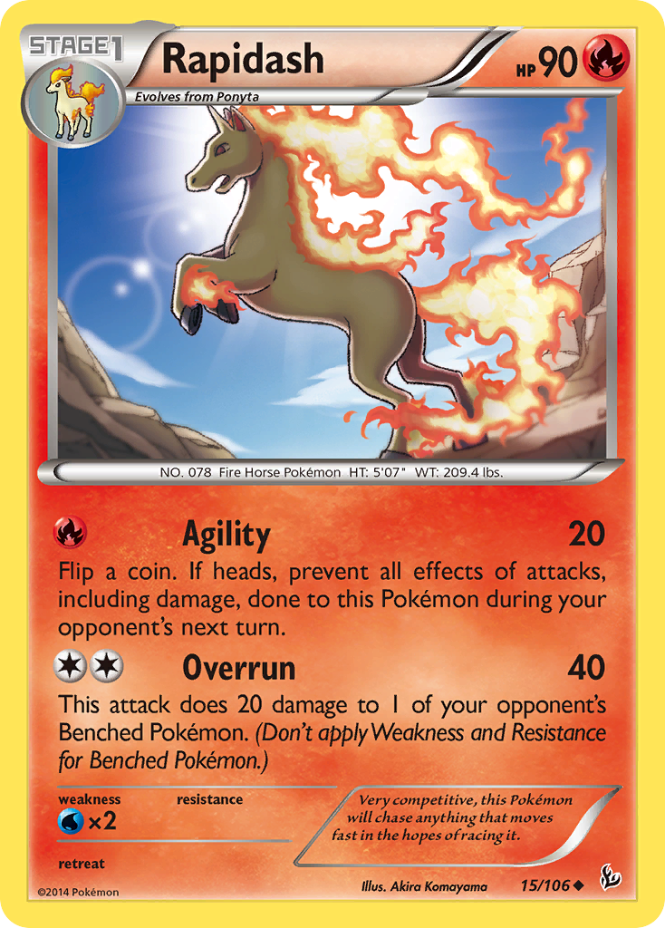 Rapidash (15/106) [XY: Flashfire] | Dumpster Cat Games