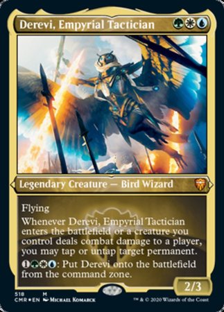 Derevi, Empyrial Tactician (Foil Etched) [Commander Legends] | Dumpster Cat Games