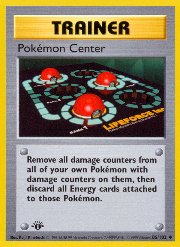 Pokemon Center (85/102) (Shadowless) [Base Set 1st Edition] | Dumpster Cat Games