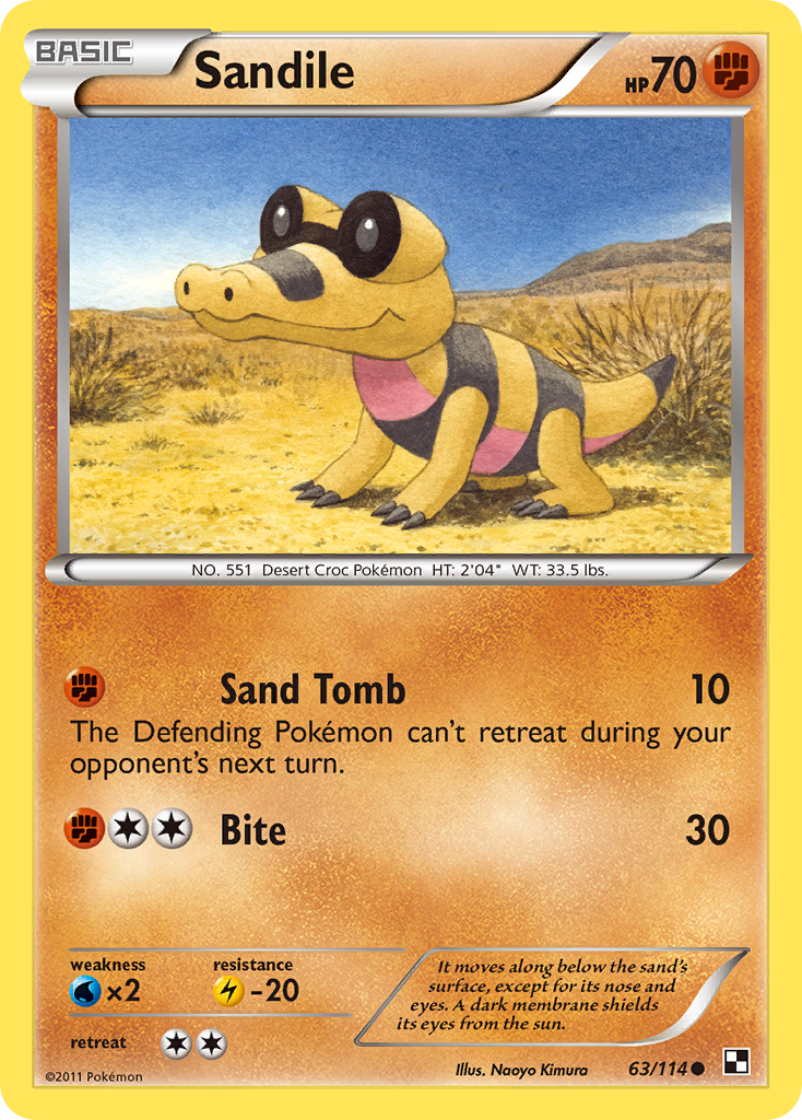 Sandile (63/114) [Black & White: Base Set] | Dumpster Cat Games