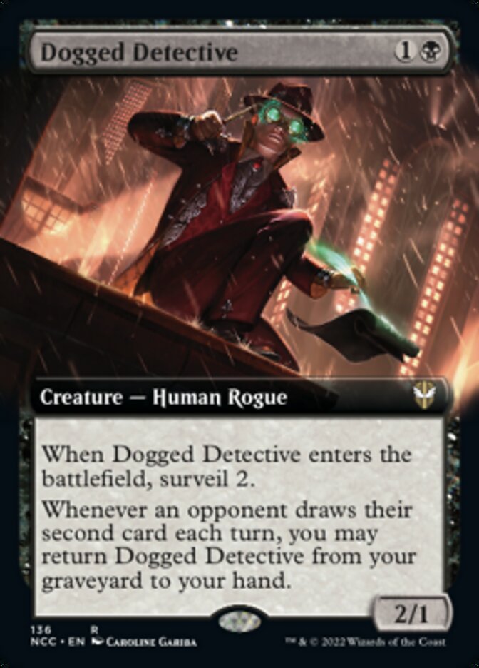 Dogged Detective (Extended Art) [Streets of New Capenna Commander] | Dumpster Cat Games