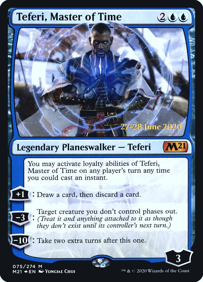 Teferi, Master of Time  [Core Set 2021 Prerelease Promos] | Dumpster Cat Games