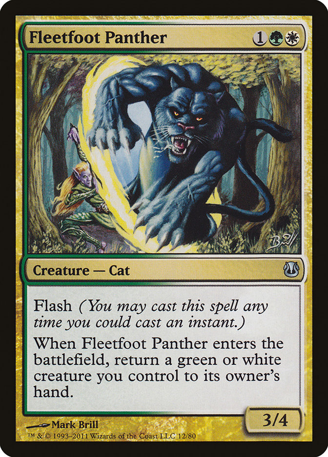 Fleetfoot Panther [Duel Decks: Ajani vs. Nicol Bolas] | Dumpster Cat Games