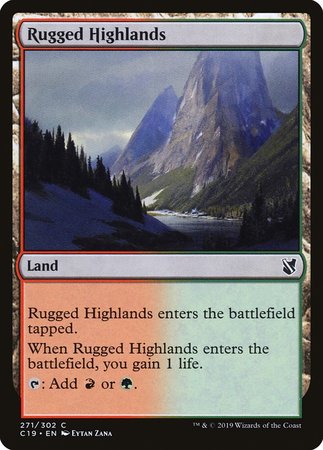 Rugged Highlands [Commander 2019] | Dumpster Cat Games