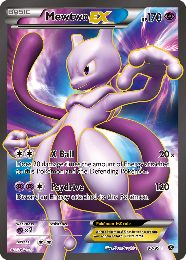 Mewtwo EX (98/99) [Black & White: Next Destinies] | Dumpster Cat Games