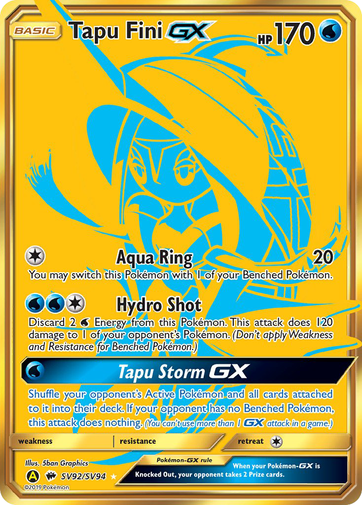 Tapu Fini GX (SV92/SV94) [Sun & Moon: Hidden Fates - Shiny Vault] | Dumpster Cat Games