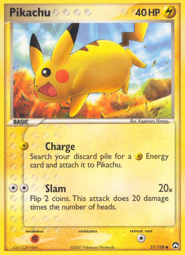 Pikachu (57/108) [EX: Power Keepers] | Dumpster Cat Games