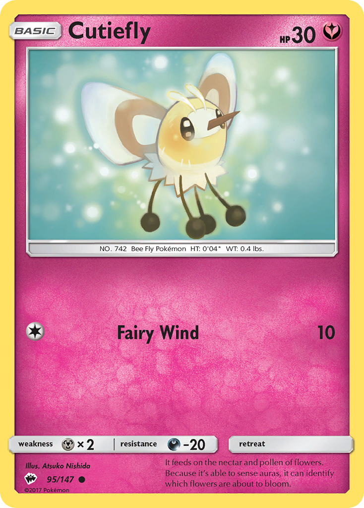 Cutiefly (95/147) [Sun & Moon: Burning Shadows] | Dumpster Cat Games