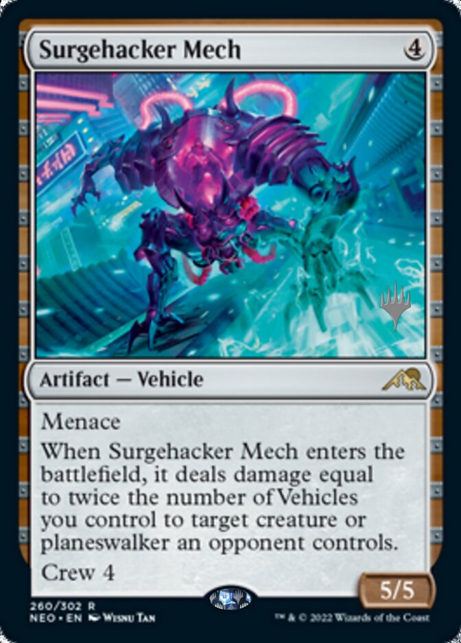 Surgehacker Mech (Promo Pack) [Kamigawa: Neon Dynasty Promos] | Dumpster Cat Games