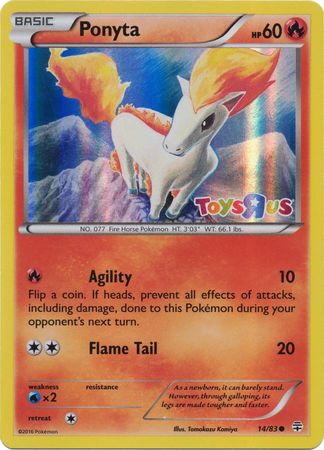 Ponyta (14/83) (Toys R Us Promo) [XY: Generations] | Dumpster Cat Games