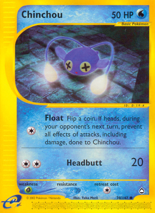 Chinchou (70/147) [Aquapolis] | Dumpster Cat Games