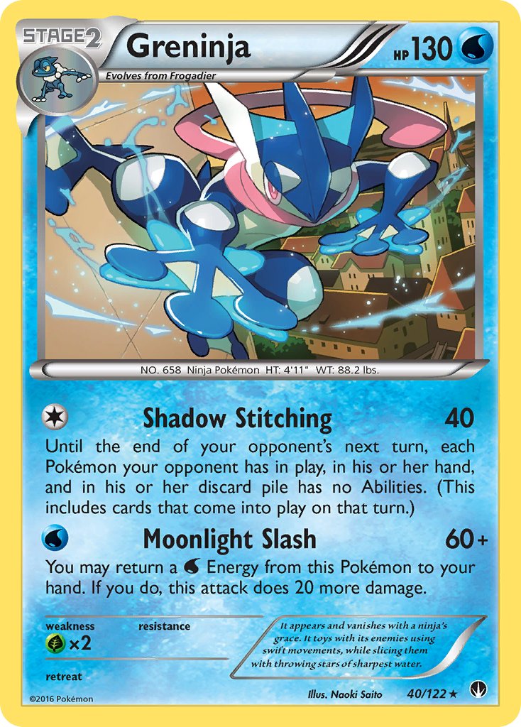 Greninja (40/122) (Theme Deck Exclusive) [XY: BREAKpoint] | Dumpster Cat Games