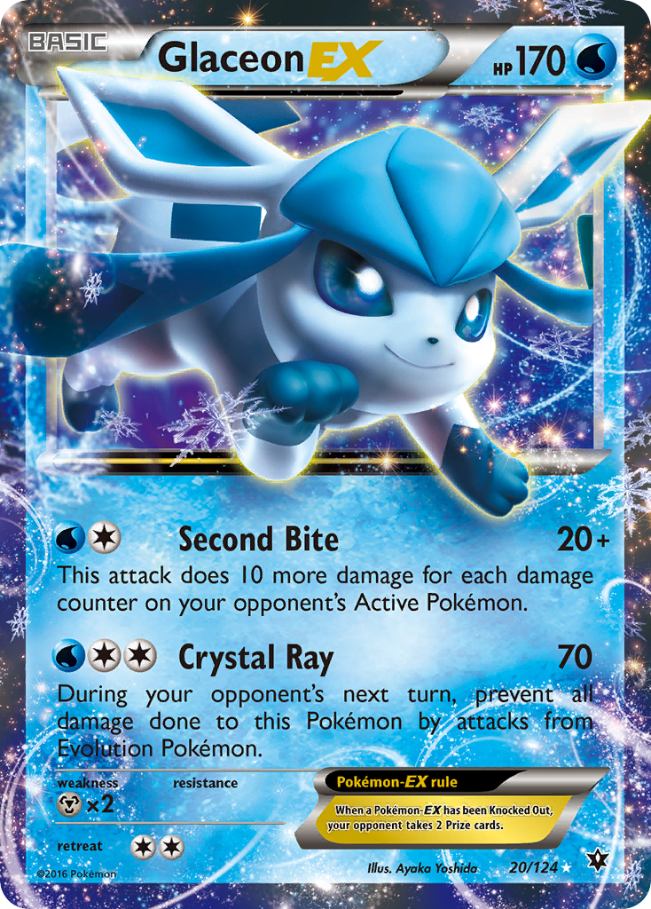 Glaceon EX (20/124) [XY: Fates Collide] | Dumpster Cat Games