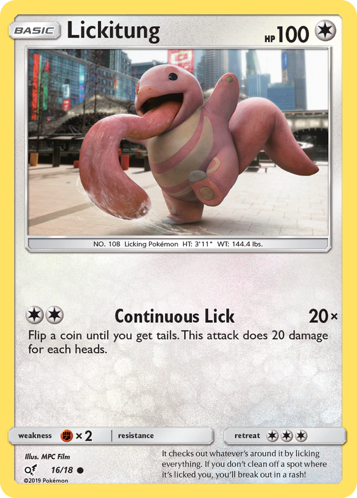 Lickitung (16/18) [Sun & Moon: Detective Pikachu] | Dumpster Cat Games