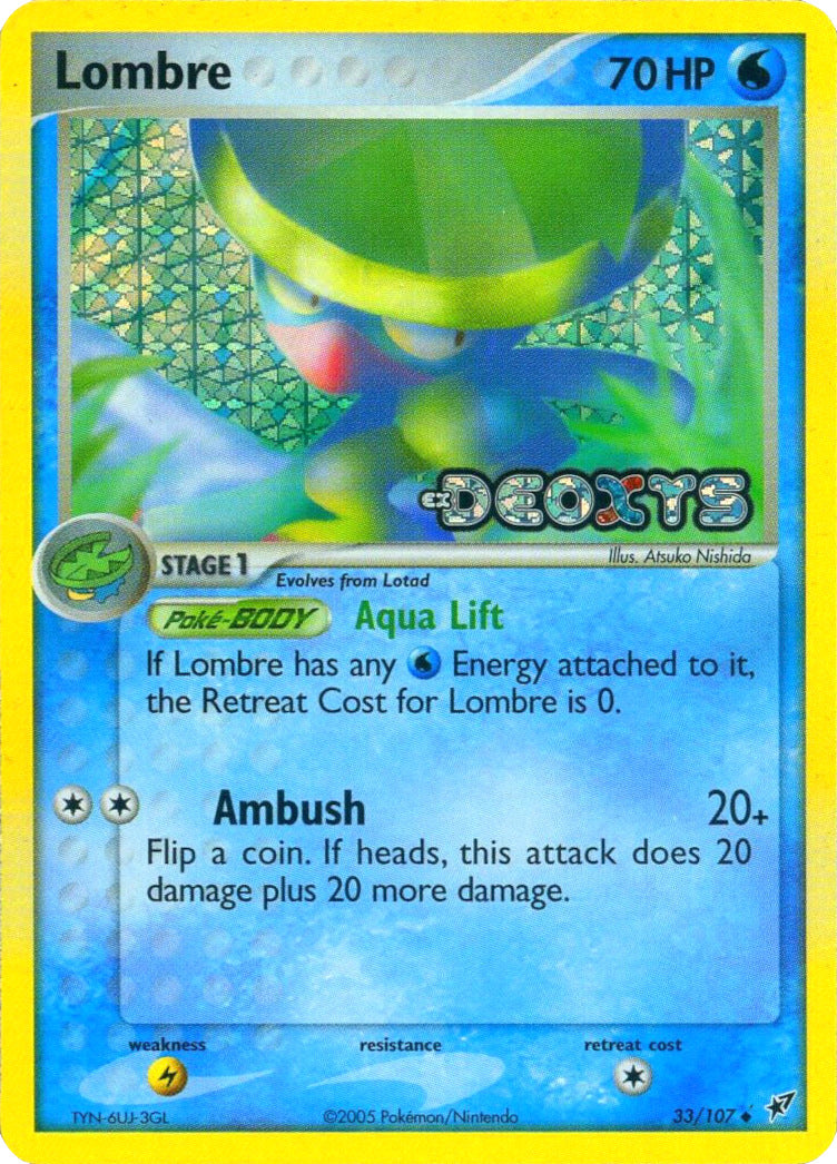 Lombre (33/107) (Stamped) [EX: Deoxys] | Dumpster Cat Games