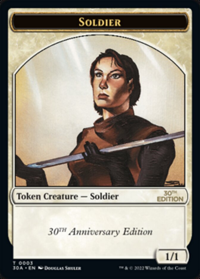 Soldier Token [30th Anniversary Tokens] | Dumpster Cat Games