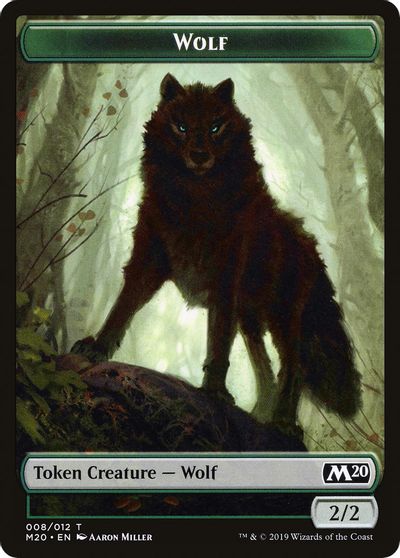 Wolf Double-sided Token [Challenger Decks 2020 Tokens] | Dumpster Cat Games