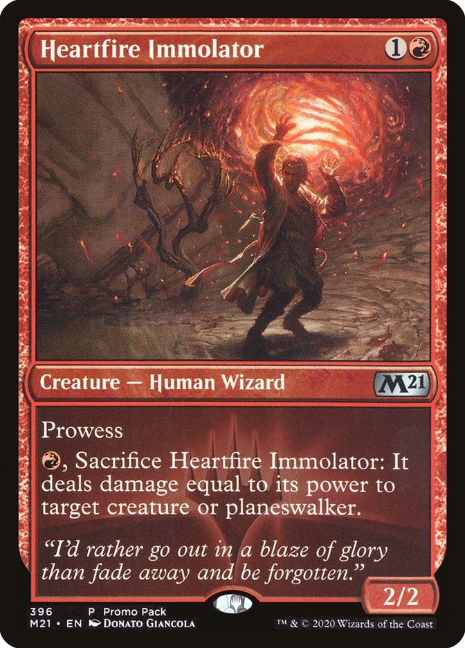 Heartfire Immolator (Promo Pack) [Core Set 2021 Promos] | Dumpster Cat Games