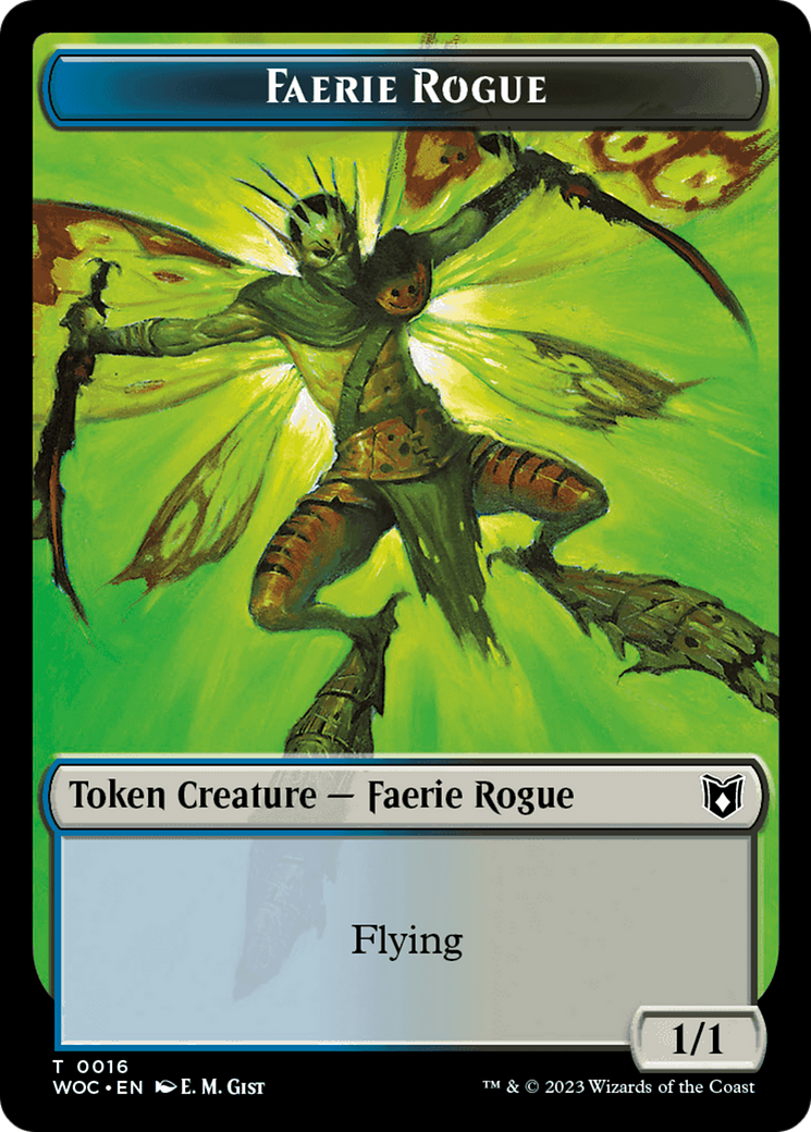 Faerie Rogue // Copy (0016) Double-Sided Token [Wilds of Eldraine Commander Tokens] | Dumpster Cat Games