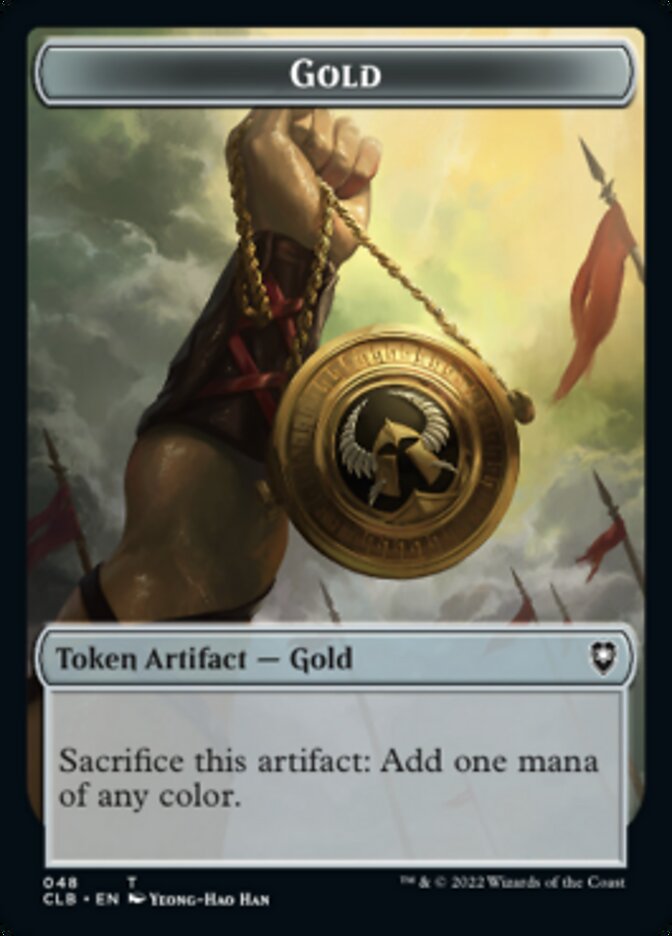 Gold // Dragon Double-sided Token [Commander Legends: Battle for Baldur's Gate Tokens] | Dumpster Cat Games