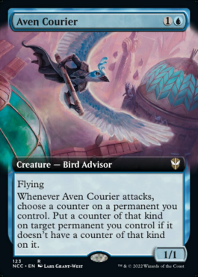 Aven Courier (Extended Art) [Streets of New Capenna Commander] | Dumpster Cat Games