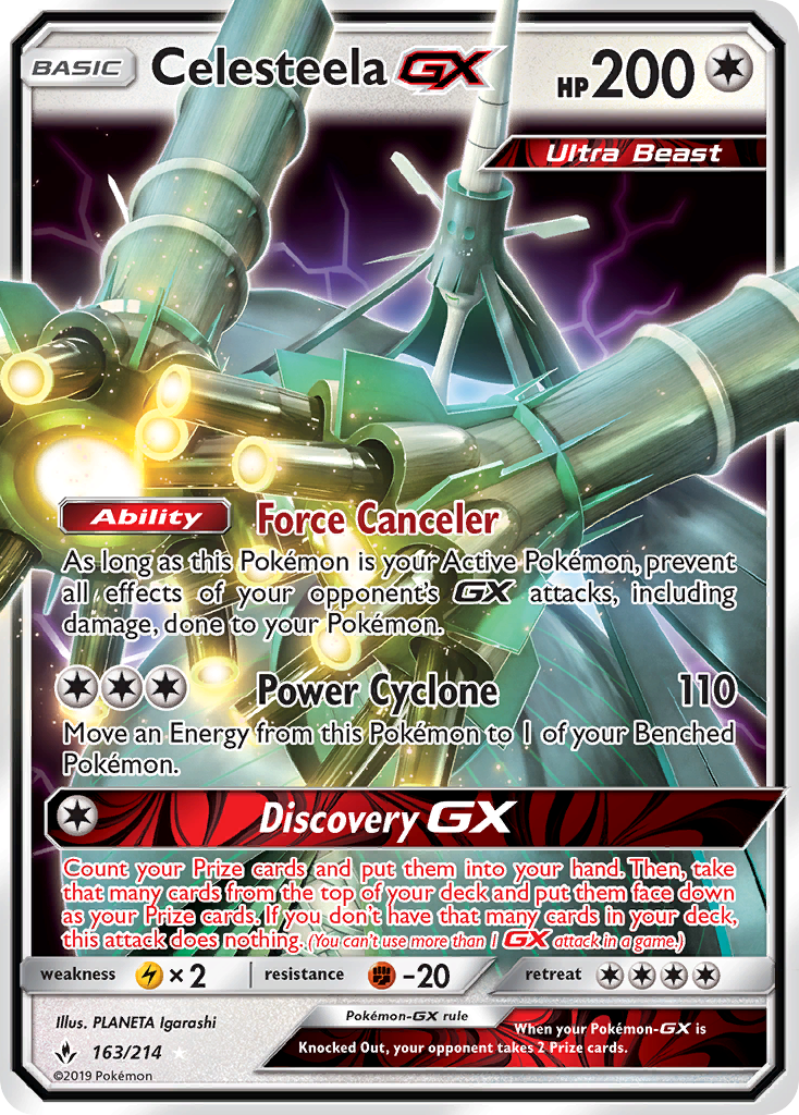 Celesteela GX (163/214) [Sun & Moon: Unbroken Bonds] | Dumpster Cat Games